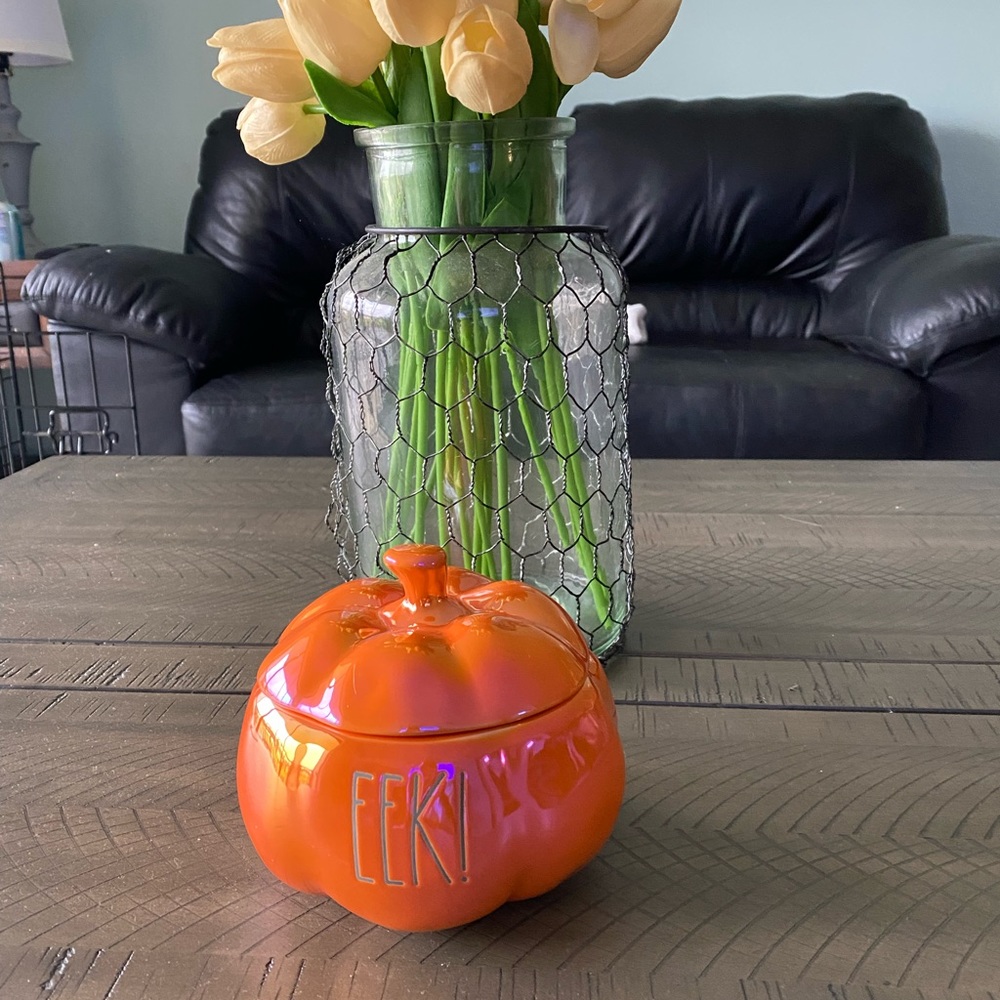 Rae Dunn pumpkin EEK! Candy dish (mini)